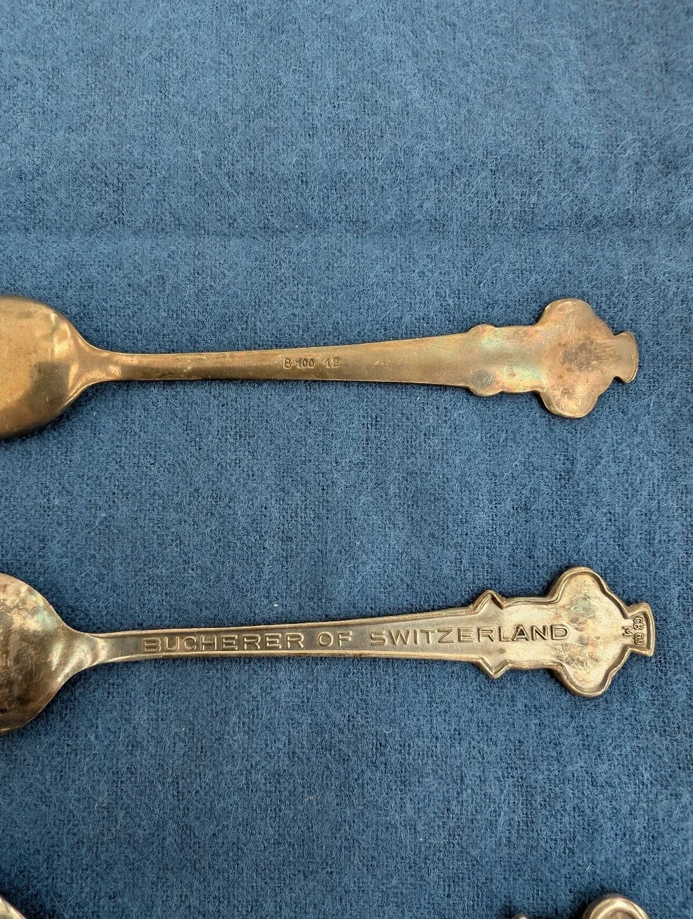 Vintage Silver Rolex Bucherer Collector Souvenir Spoons – Set of 4 Switzerland